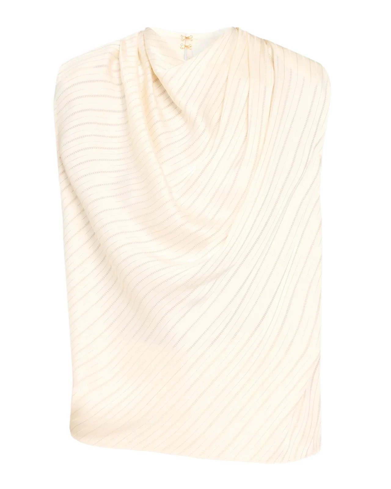 Holly Pinstriped Cowl-Neck Top