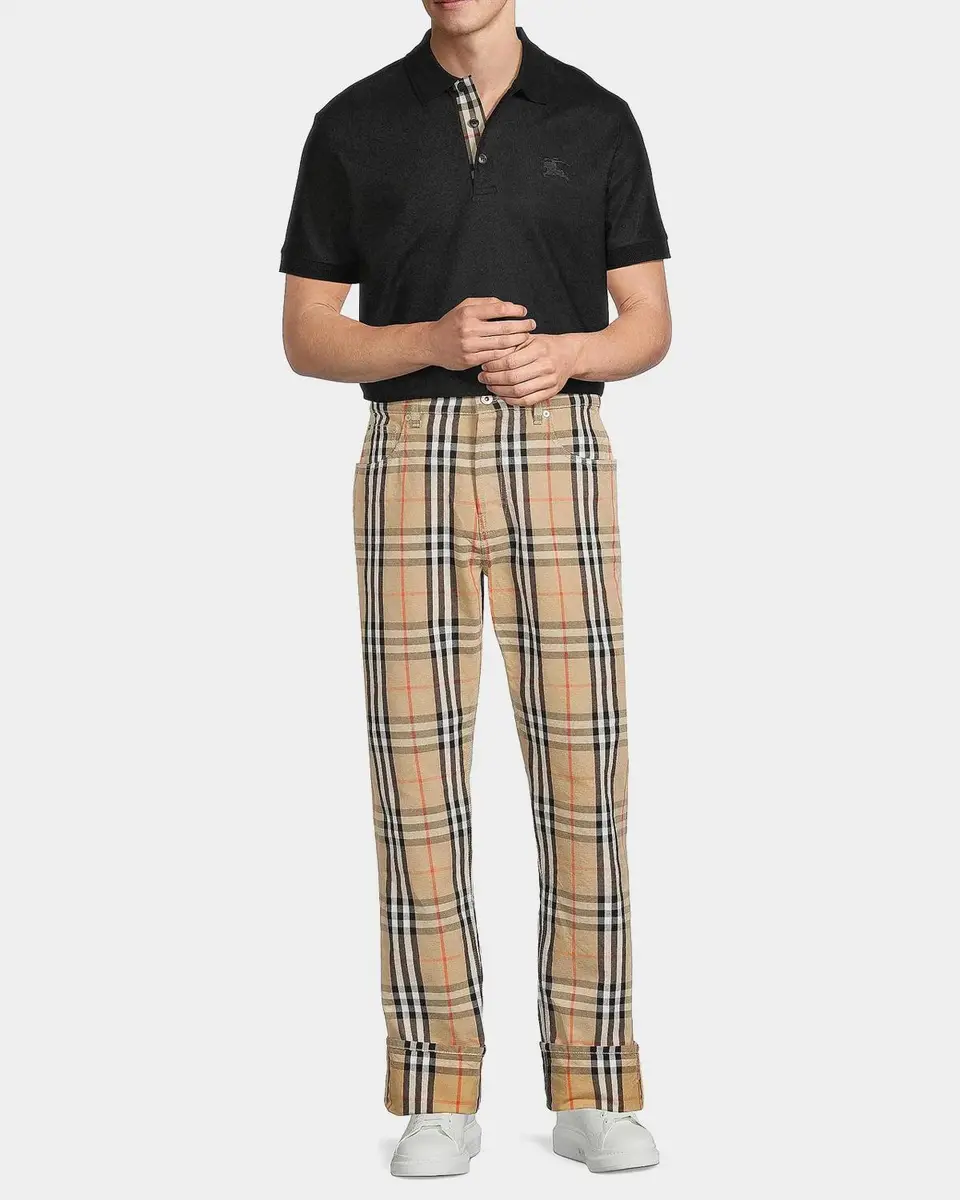 Burberry Men's Eddie EKD Cotton Polo Shirt | Thumbnail 2 Burberry Men's Eddie EKD Cotton Polo Shirt | Thumbnail 2