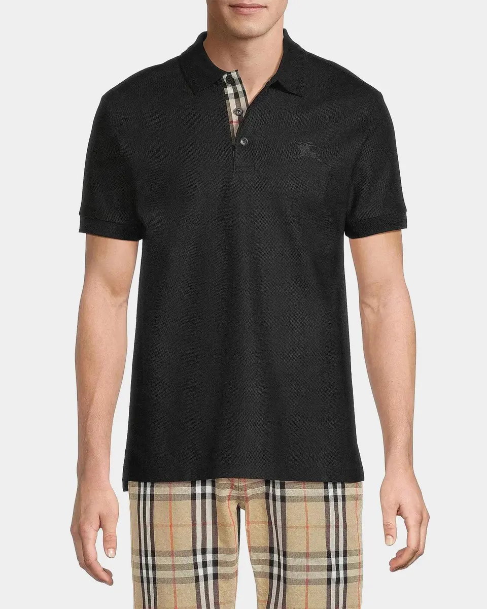 Burberry Men's Eddie EKD Cotton Polo Shirt | Thumbnail 4 Burberry Men's Eddie EKD Cotton Polo Shirt | Thumbnail 4