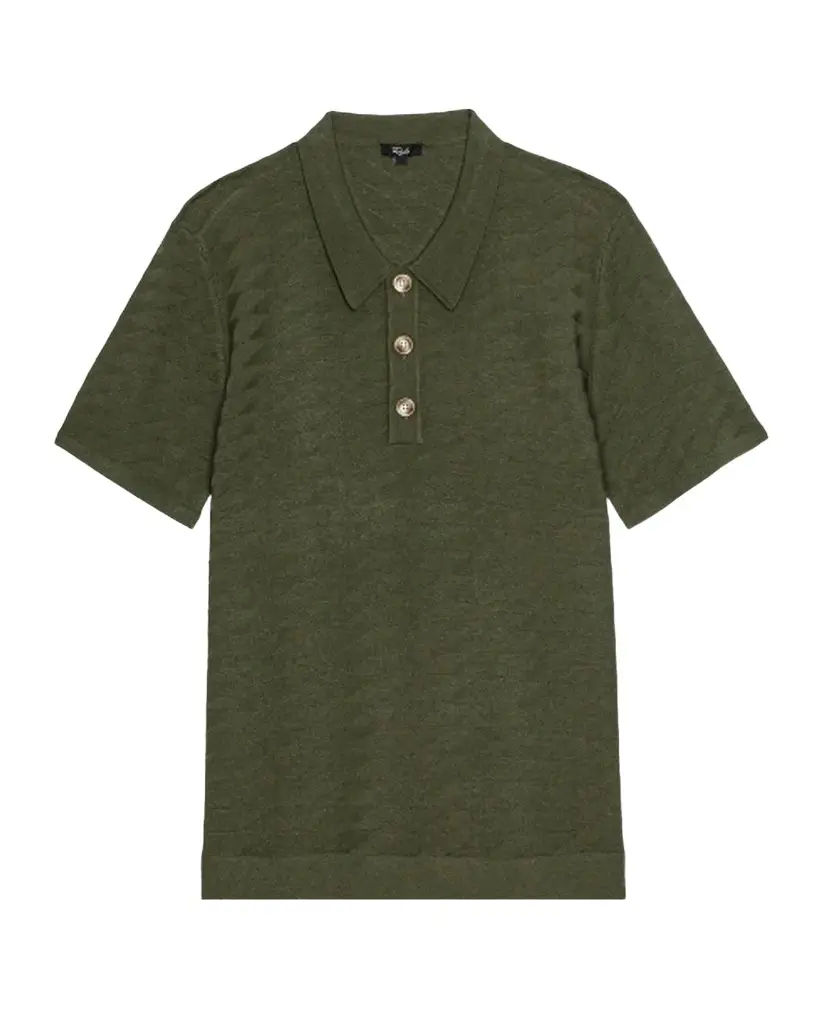 RAILS Men's Linden Diamond Cotton Knit Polo Shirt