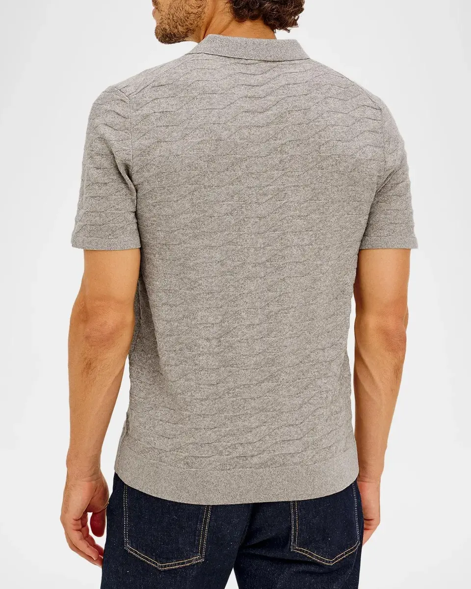 RAILS Men's Linden Diamond Cotton Knit Polo Shirt | Thumbnail 3 RAILS Men's Linden Diamond Cotton Knit Polo Shirt | Thumbnail 3