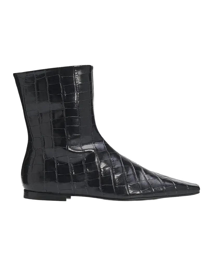 Croc-Embossed Leather Chelsea Boots Croc-Embossed Leather Chelsea Boots