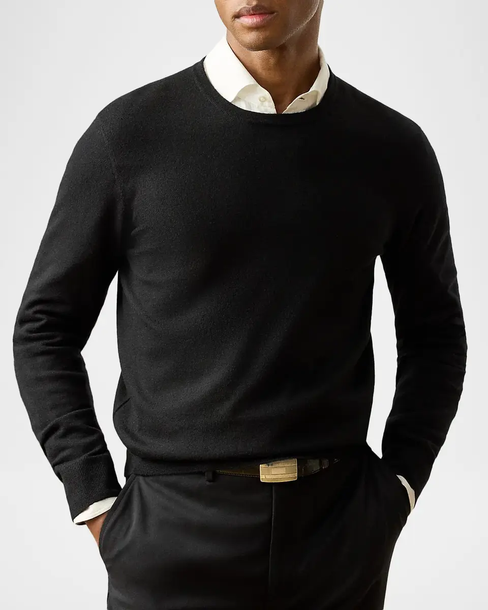 Ralph Lauren Men's Cashmere Crewneck Sweater | Thumbnail 4 Ralph Lauren Men's Cashmere Crewneck Sweater | Thumbnail 4