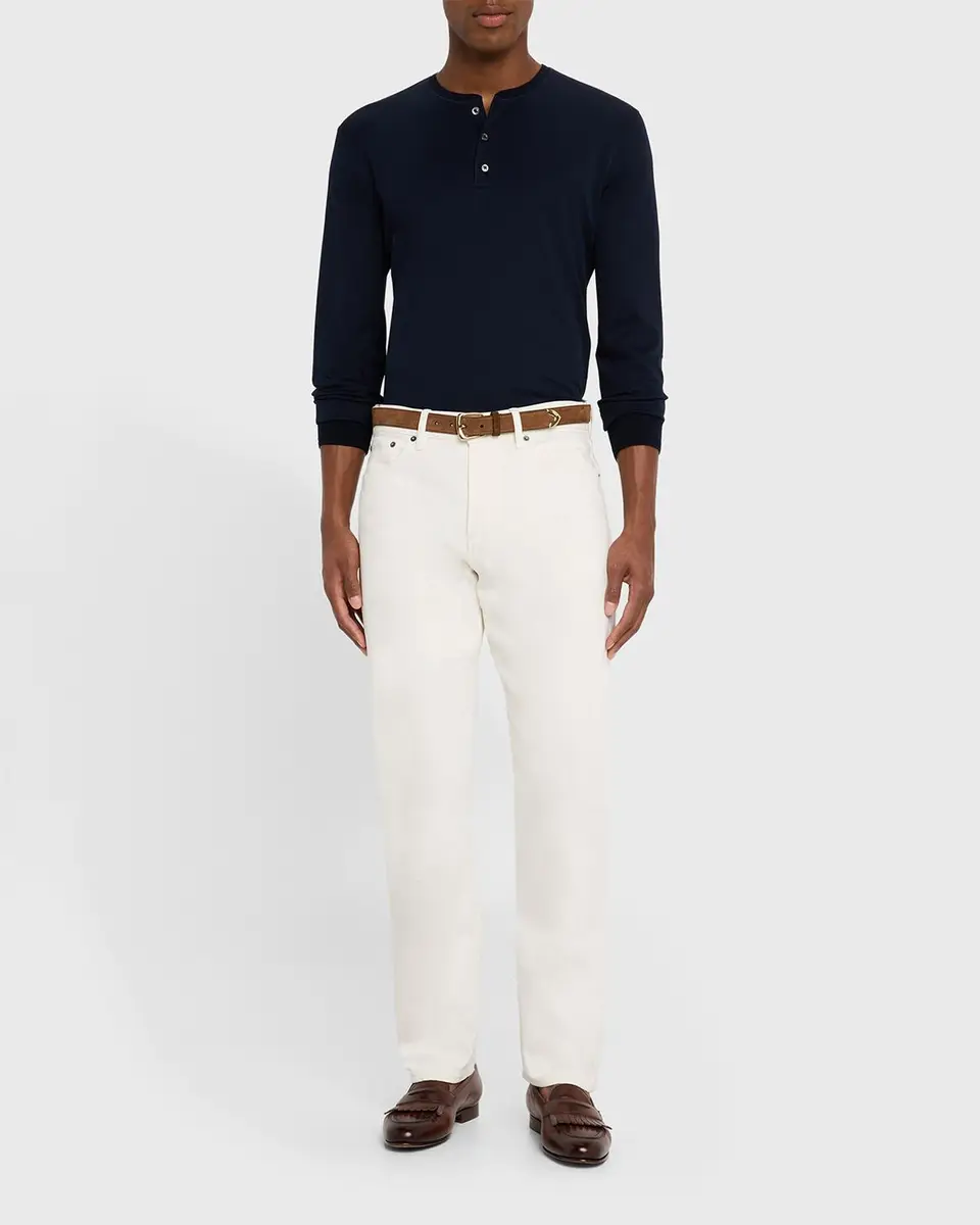 Ralph Lauren Men's Interlock Henley Shirt | Thumbnail 2 Ralph Lauren Men's Interlock Henley Shirt | Thumbnail 2