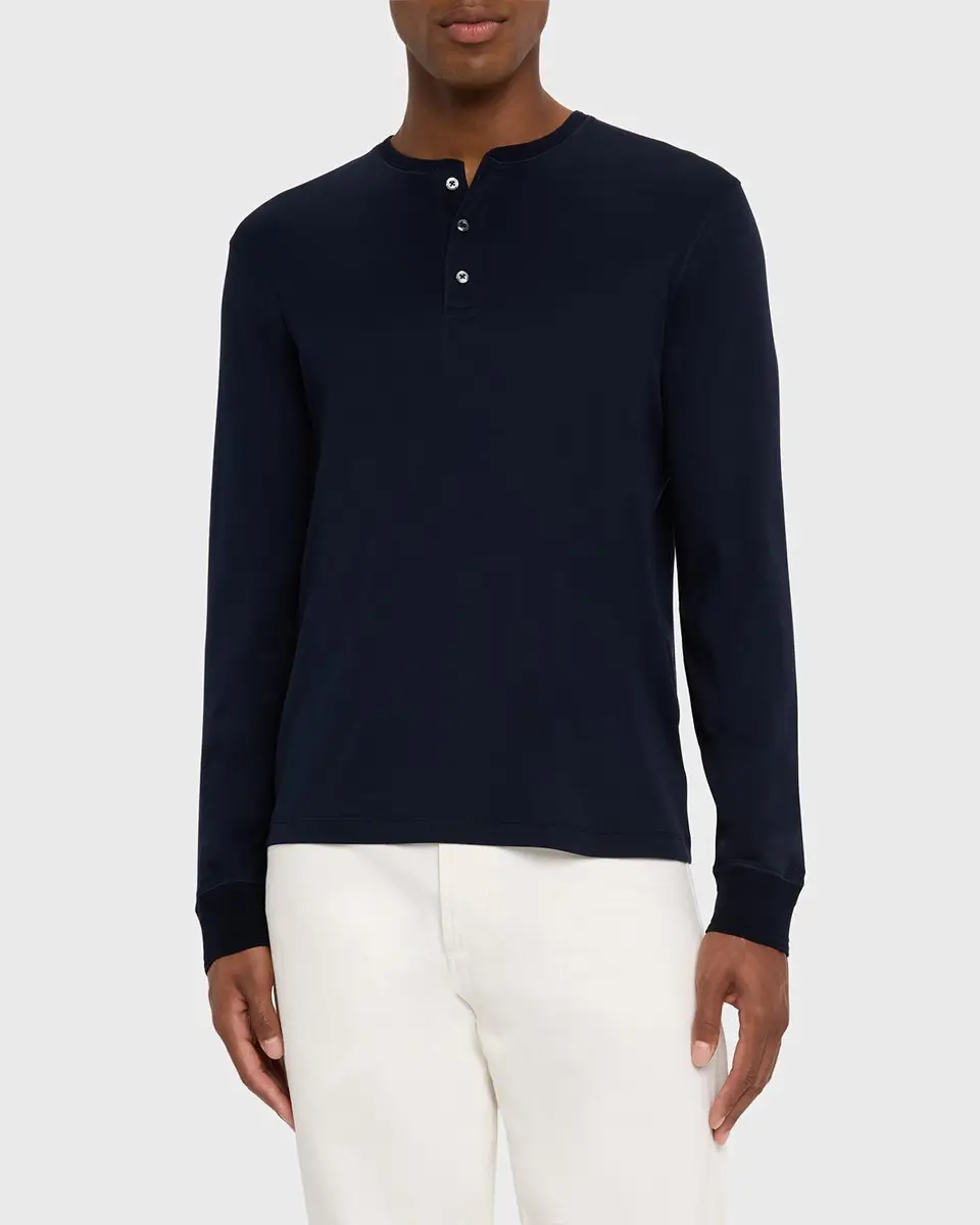 Ralph Lauren Men's Interlock Henley Shirt | Thumbnail 4 Ralph Lauren Men's Interlock Henley Shirt | Thumbnail 4