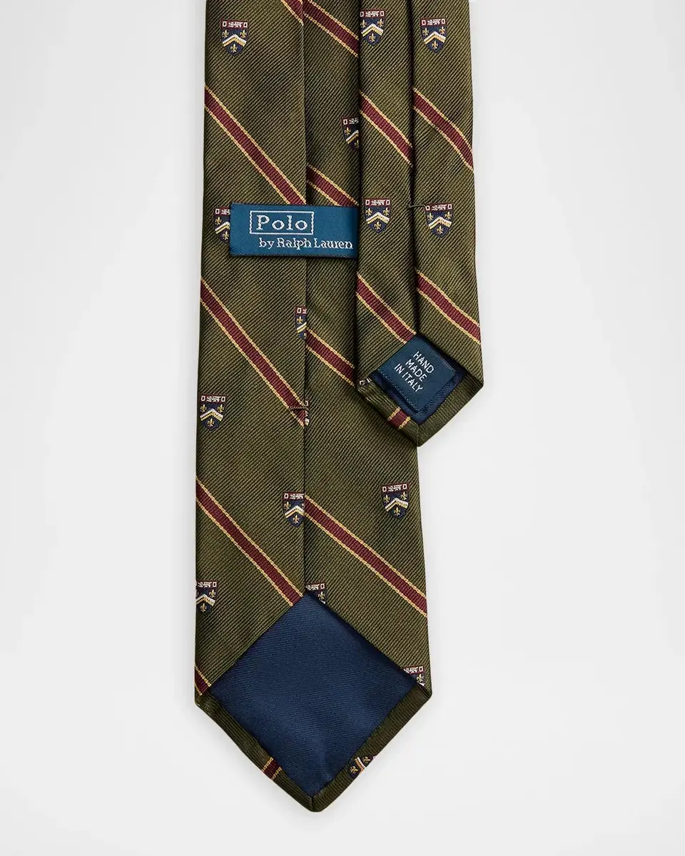 Polo Ralph Lauren Men's Heraldic Club Check Silk Tie | Thumbnail 2 Polo Ralph Lauren Men's Heraldic Club Check Silk Tie | Thumbnail 2