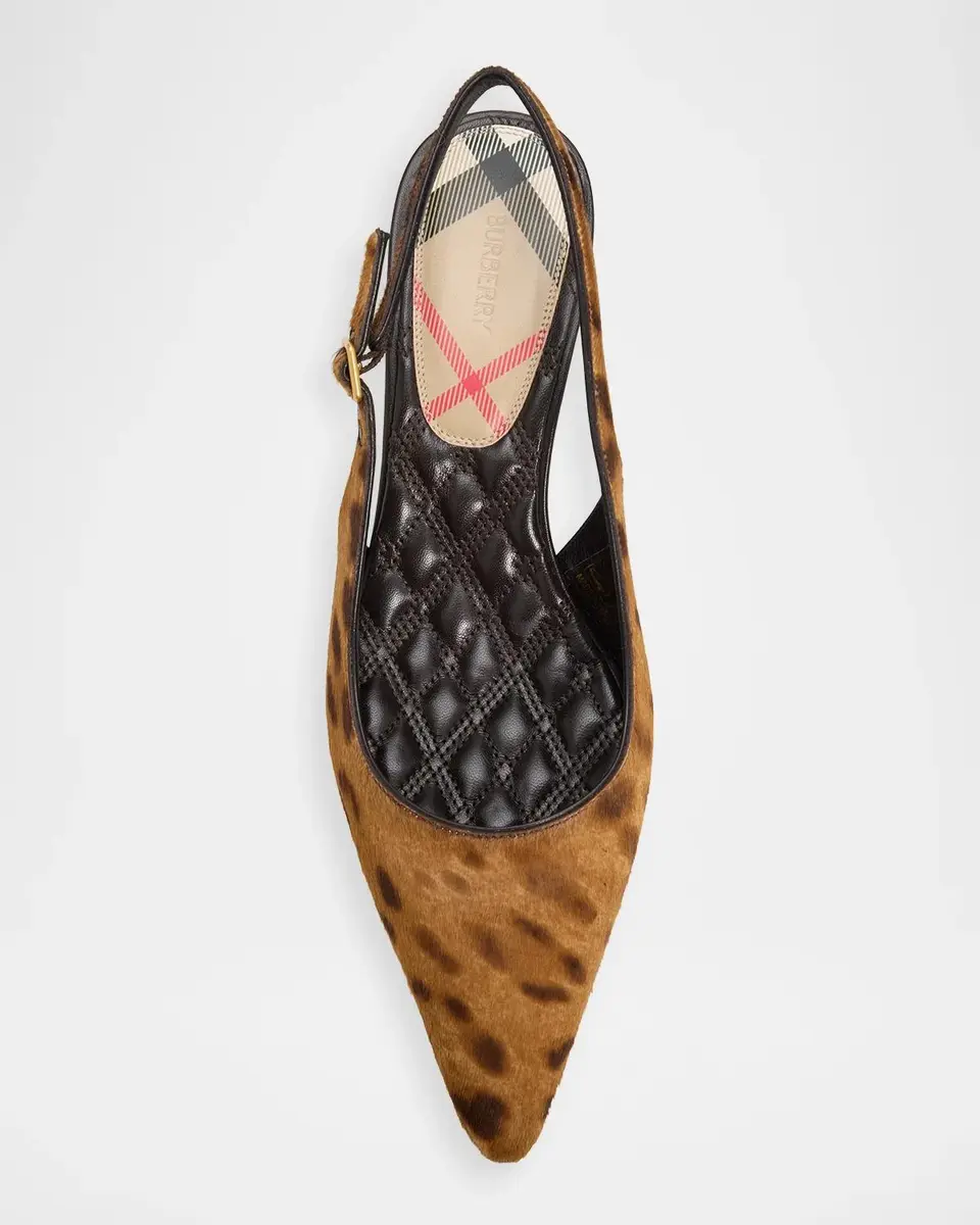 Burberry 55mm Leopard Calf Hair Slingback Pumps | Thumbnail 6 Burberry 55mm Leopard Calf Hair Slingback Pumps | Thumbnail 6