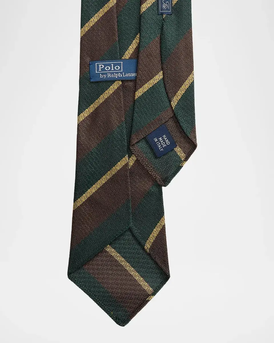 Polo Ralph Lauren Men's Non-Crease Stripe Silk Tie | Thumbnail 2 Polo Ralph Lauren Men's Non-Crease Stripe Silk Tie | Thumbnail 2