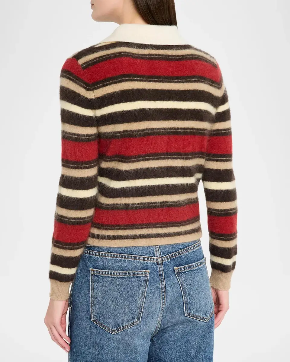 Guest In Residence Grizzly Cashmere Crop Rugby Sweater | Thumbnail 3 Guest In Residence Grizzly Cashmere Crop Rugby Sweater | Thumbnail 3