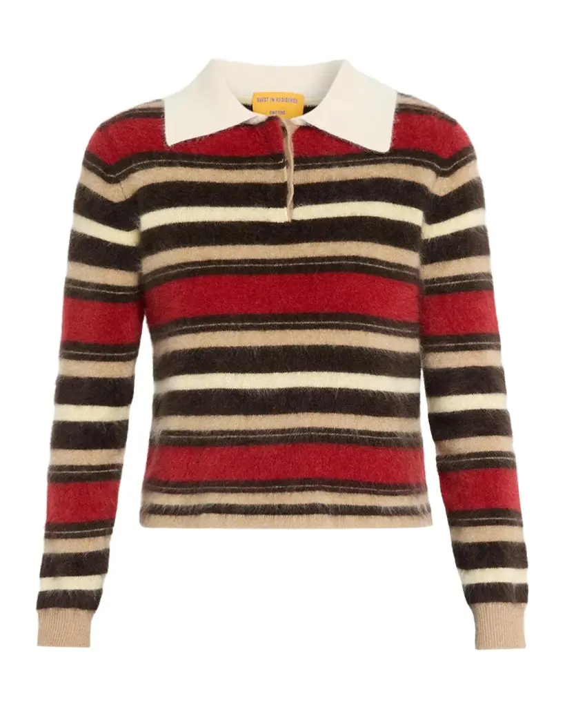 Grizzly Cashmere Crop Rugby Sweater Grizzly Cashmere Crop Rugby Sweater