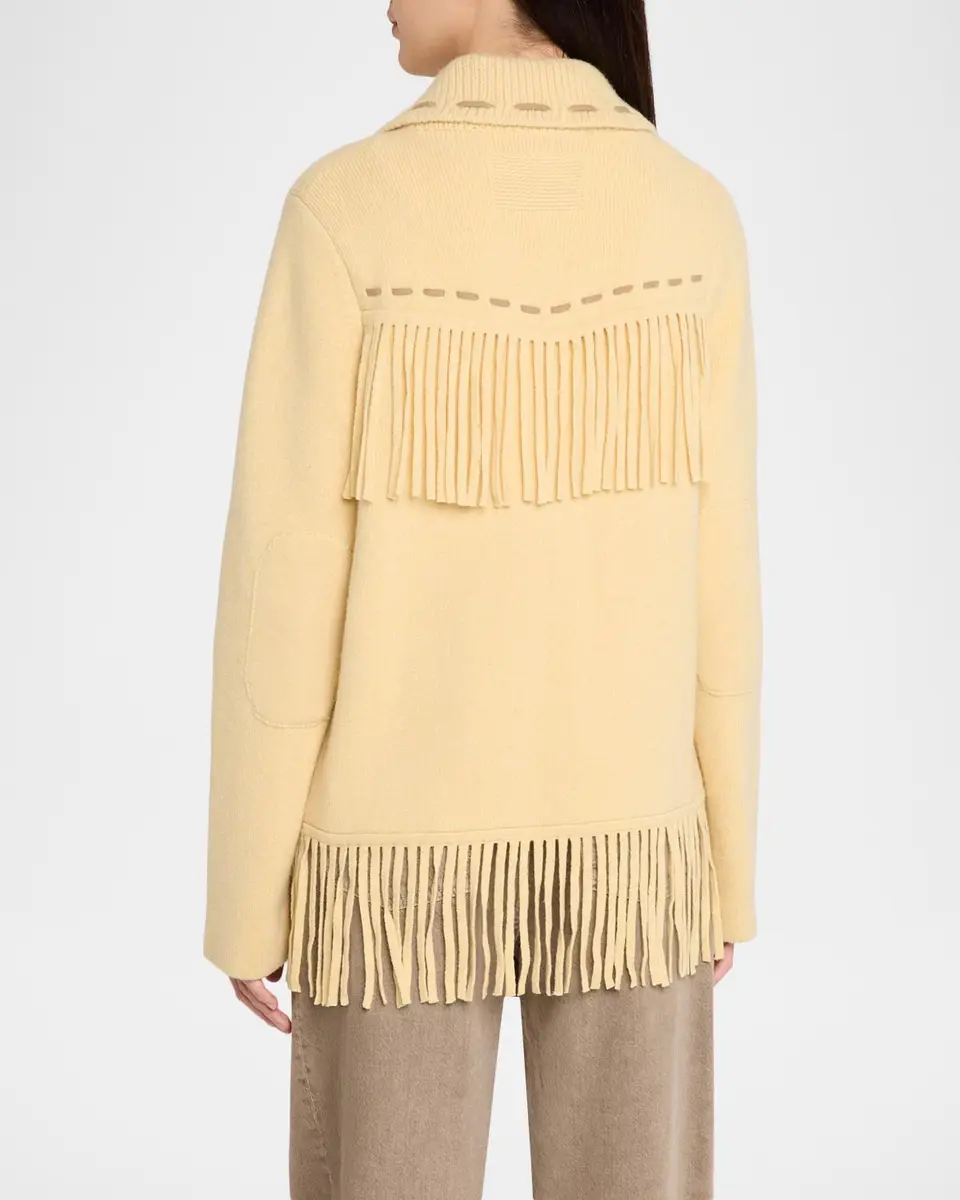Guest In Residence Western Fringe Cashmere-Wool Knit Jacket | Thumbnail 3 Guest In Residence Western Fringe Cashmere-Wool Knit Jacket | Thumbnail 3