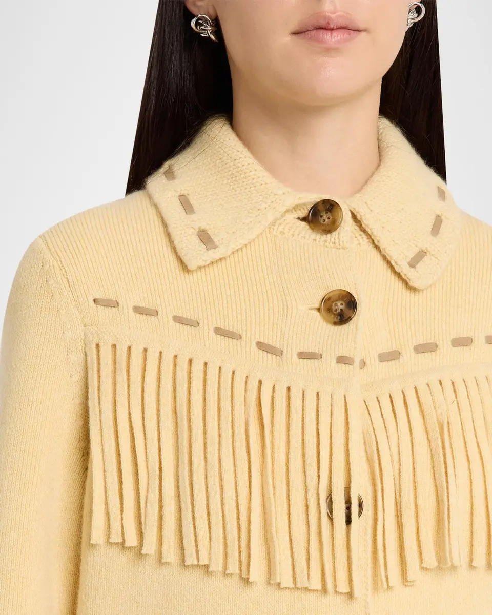 Guest In Residence Western Fringe Cashmere-Wool Knit Jacket | Thumbnail 5 Guest In Residence Western Fringe Cashmere-Wool Knit Jacket | Thumbnail 5