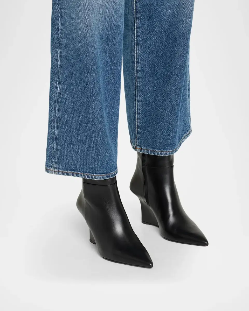 Stuart Weitzman 85mm Vinnie Leather Wedge Booties | Thumbnail 2 Stuart Weitzman 85mm Vinnie Leather Wedge Booties | Thumbnail 2