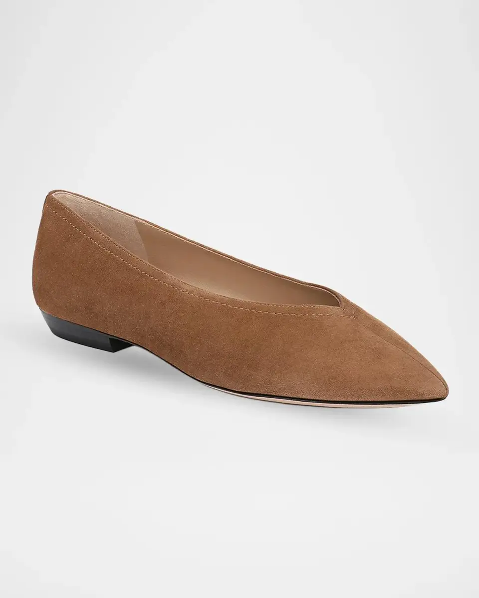 Veronica Beard Bancroft Suede Ballerina Flats | Thumbnail 2 Veronica Beard Bancroft Suede Ballerina Flats | Thumbnail 2