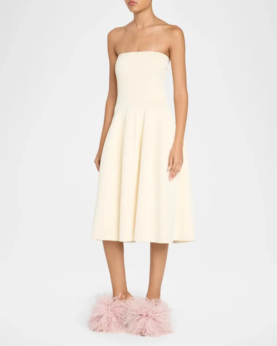 Stuart Weitzman Boa Feather & Satin Slide Sandals | Thumbnail 3 Stuart Weitzman Boa Feather & Satin Slide Sandals | Thumbnail 3