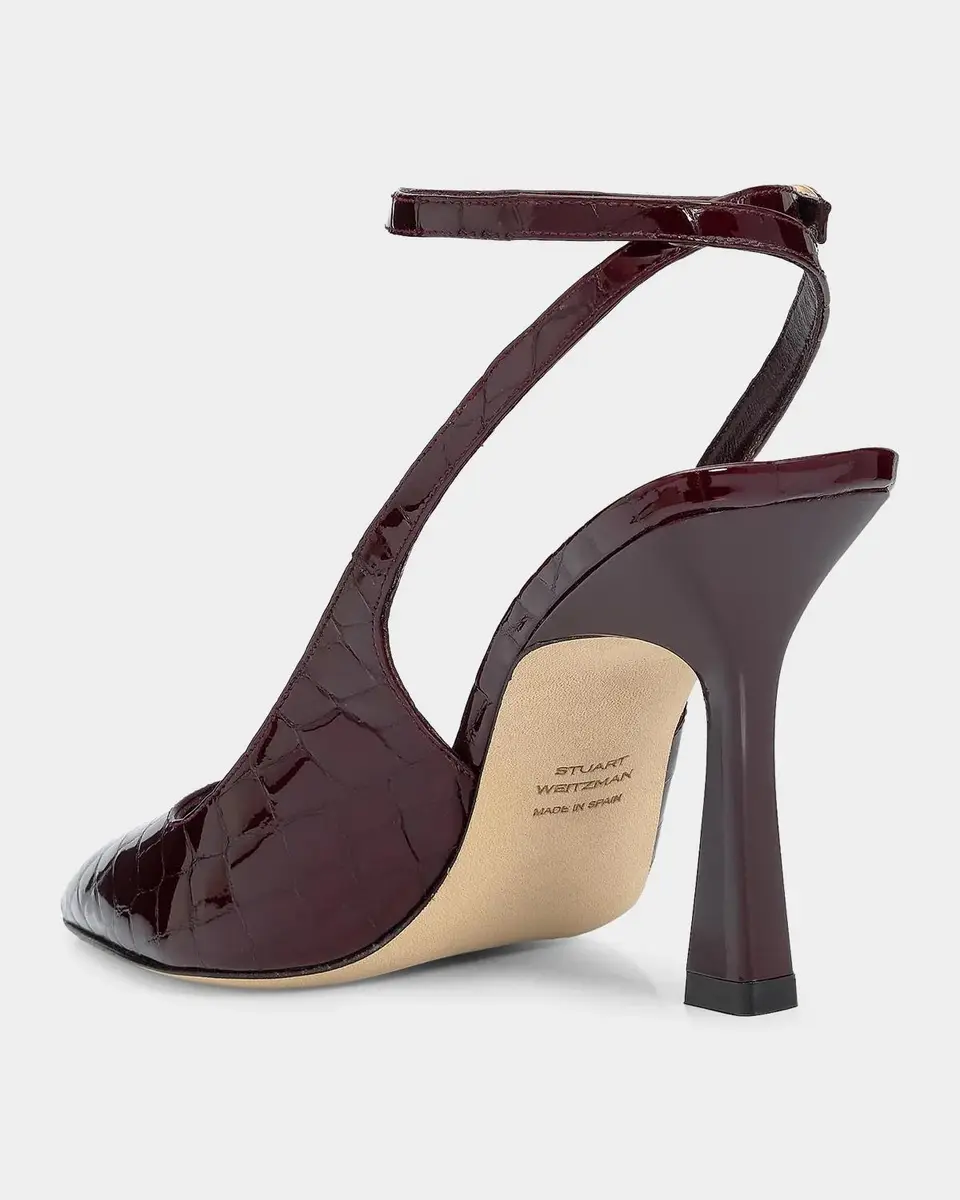 Stuart Weitzman 85mm Vinnie Patent Leather Ankle-Strap Pumps | Thumbnail 4 Stuart Weitzman 85mm Vinnie Patent Leather Ankle-Strap Pumps | Thumbnail 4