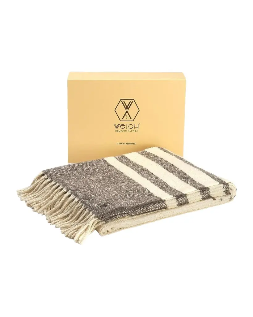 Mullida Striped Alpaca Wool & Silk Blanket Mullida Striped Alpaca Wool & Silk Blanket