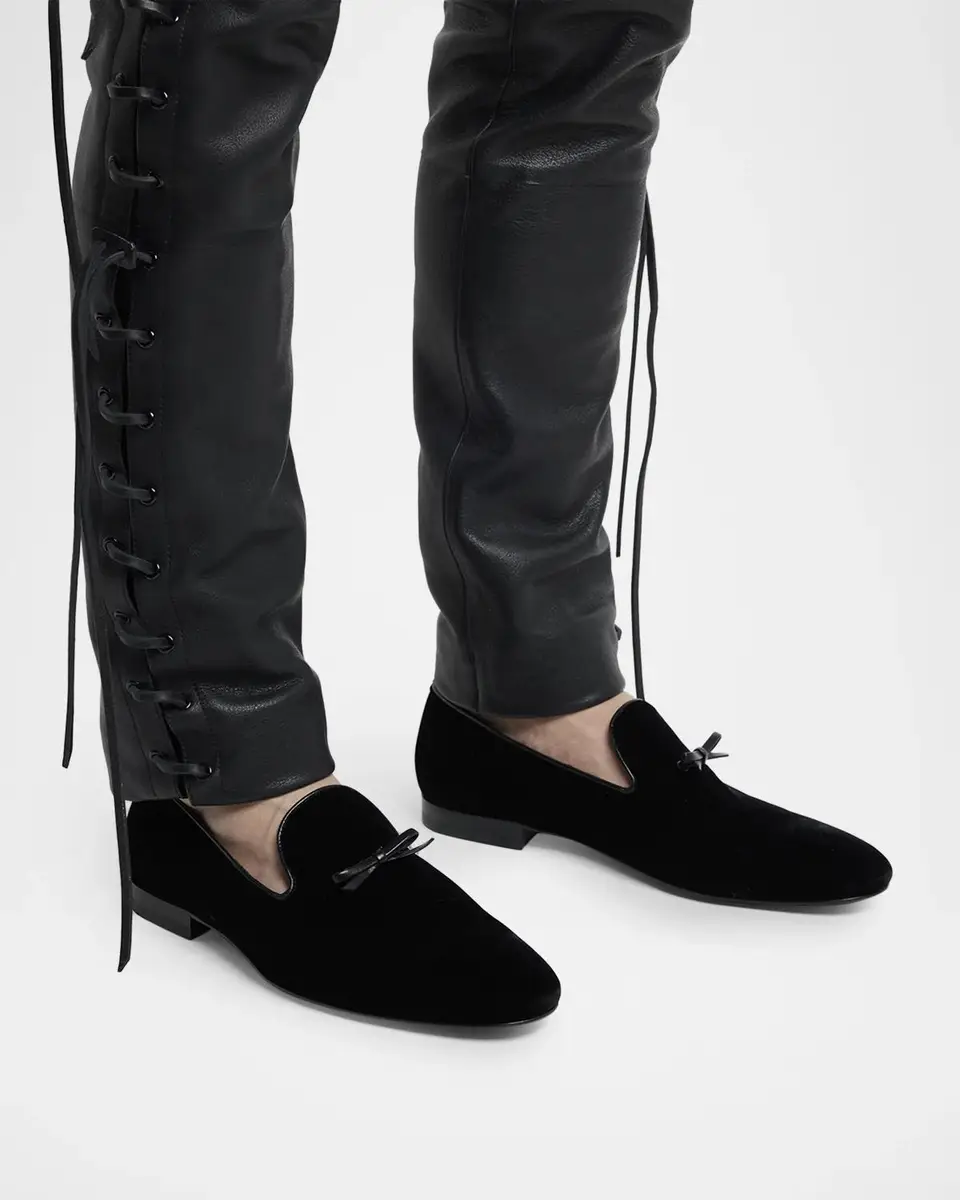 TOM FORD Boutique Men's Scott Velvet Loafer Slippers | Thumbnail 2 TOM FORD Boutique Men's Scott Velvet Loafer Slippers | Thumbnail 2