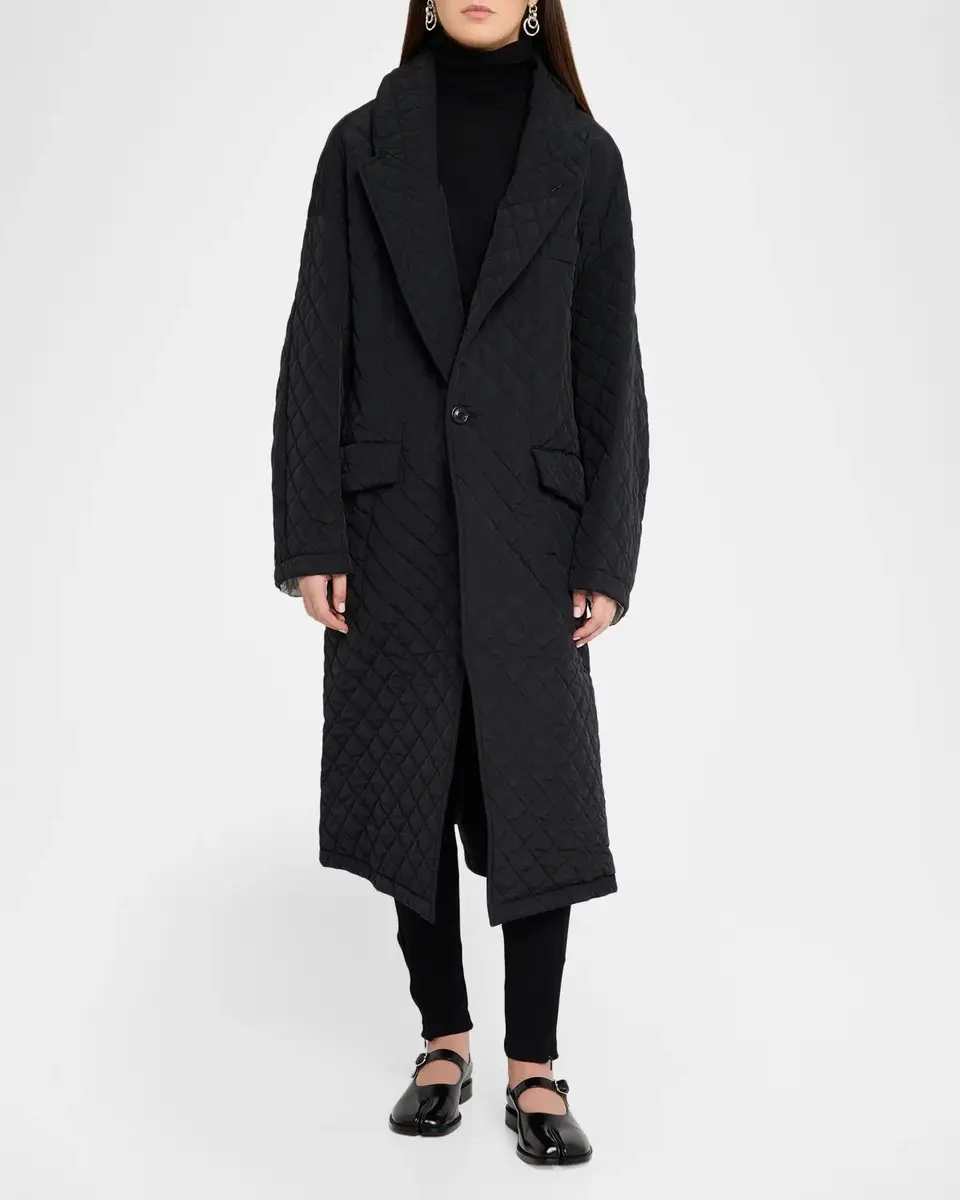 MM6 MAISON MARGIELA Quilted Cocoon Longline Coat | Thumbnail 2