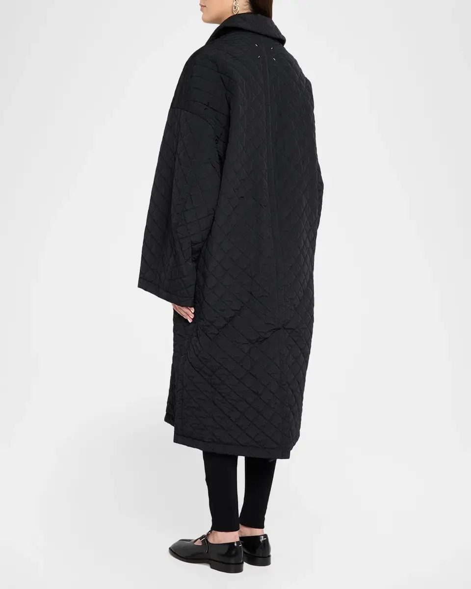 MM6 MAISON MARGIELA Quilted Cocoon Longline Coat | Thumbnail 3