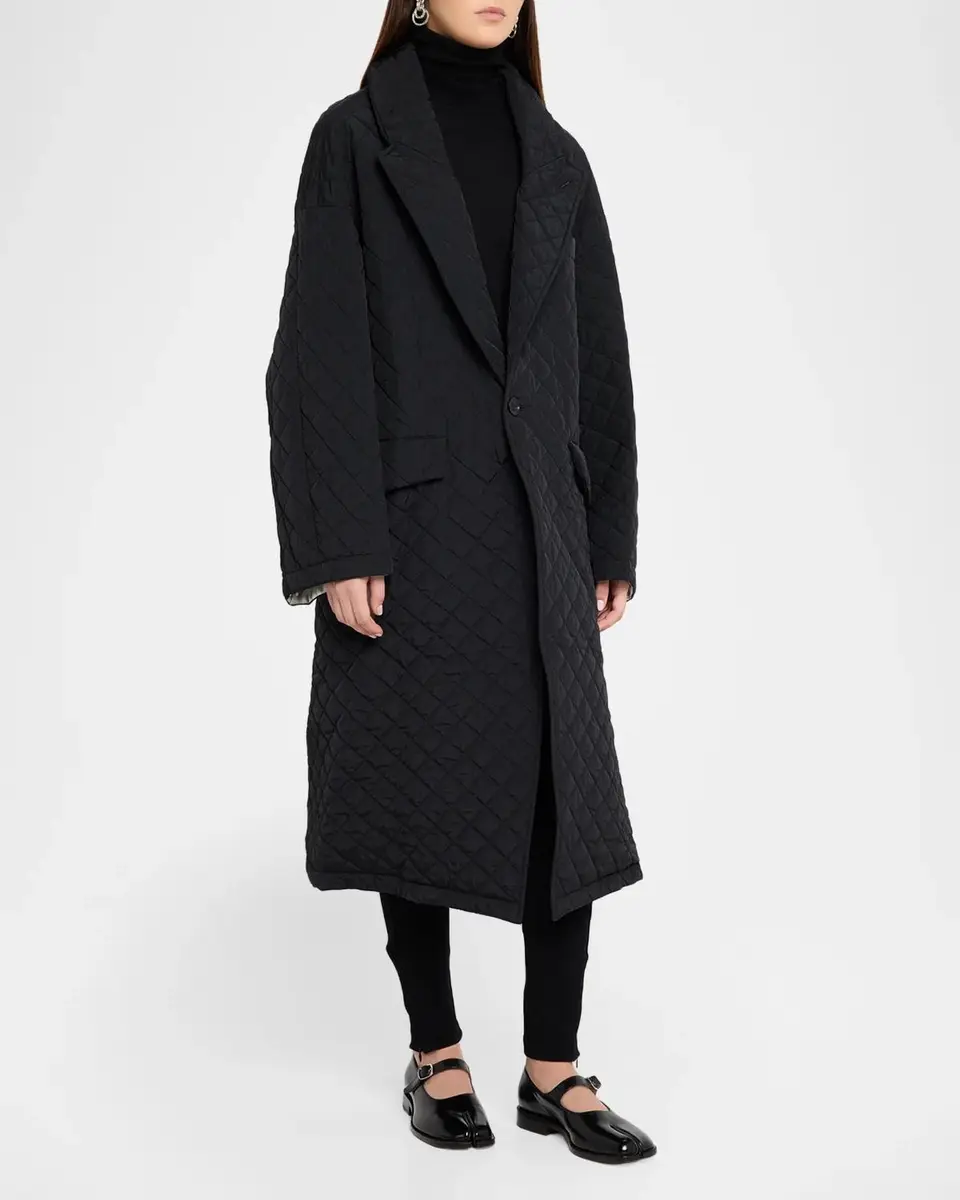 MM6 MAISON MARGIELA Quilted Cocoon Longline Coat | Thumbnail 4