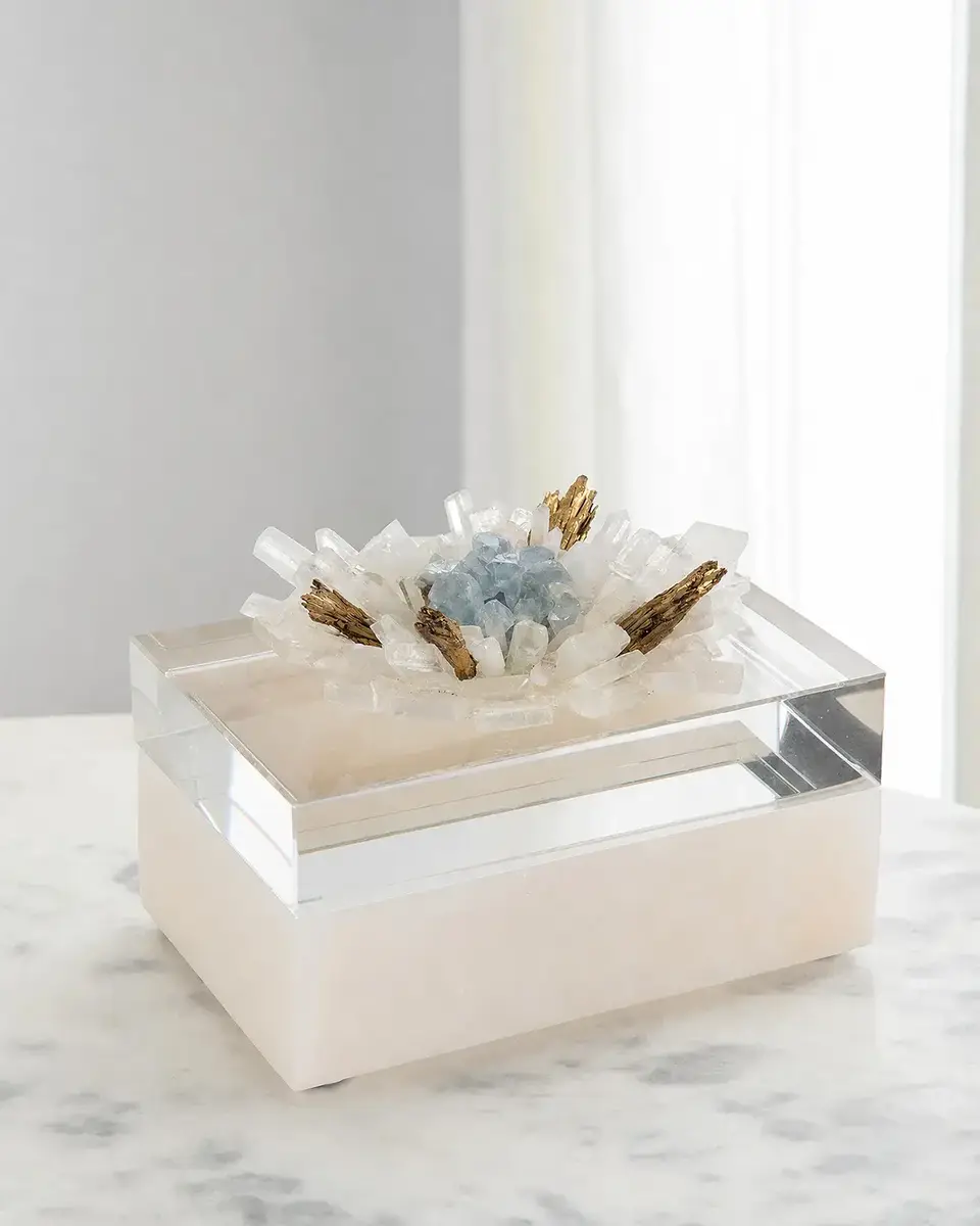 John-Richard Collection Festooned in Stones Box with Celestite | Thumbnail 2 John-Richard Collection Festooned in Stones Box with Celestite | Thumbnail 2