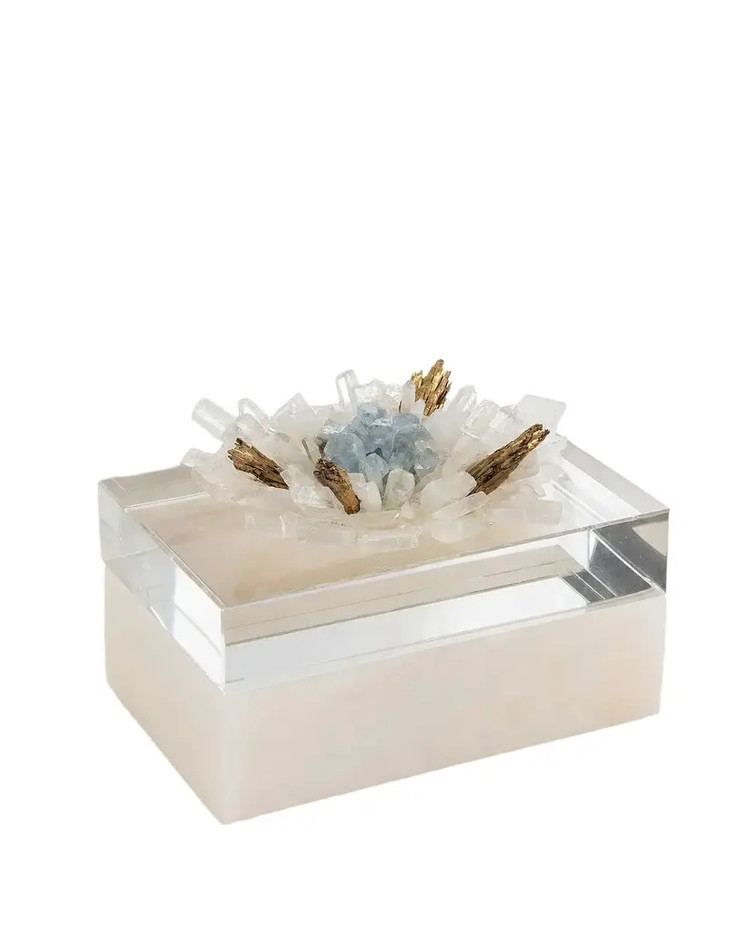 Festooned in Stones Box with Celestite Festooned in Stones Box with Celestite