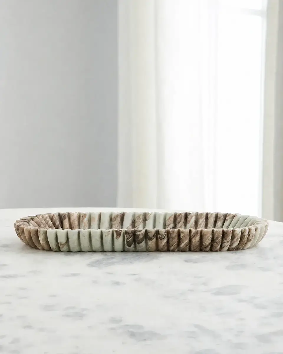 John-Richard Collection Scalloped Marble Tray | Thumbnail 2 John-Richard Collection Scalloped Marble Tray | Thumbnail 2