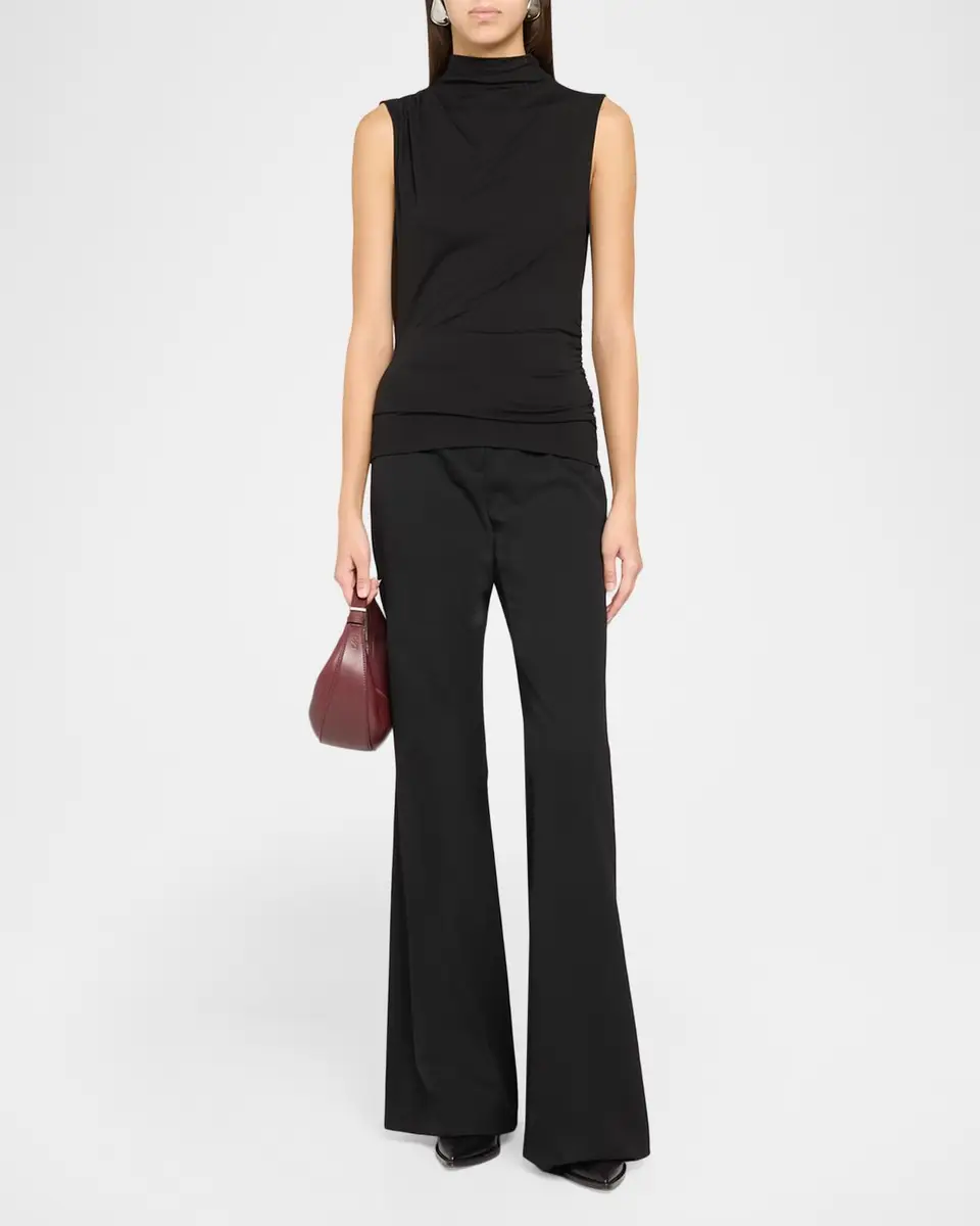 Veronica Beard Mylie Ruched Mock-Neck Top | Thumbnail 2 Veronica Beard Mylie Ruched Mock-Neck Top | Thumbnail 2