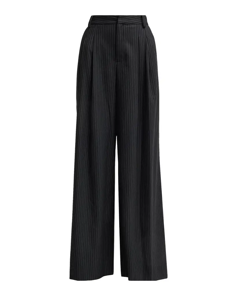 L'Agence Chelsy Pleated Wide-Leg Pants