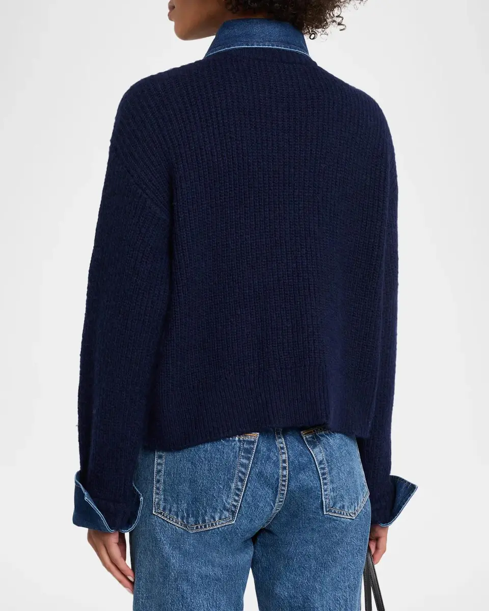 Le Jean Harvey Mixed-Media Sweater | Thumbnail 3 Le Jean Harvey Mixed-Media Sweater | Thumbnail 3