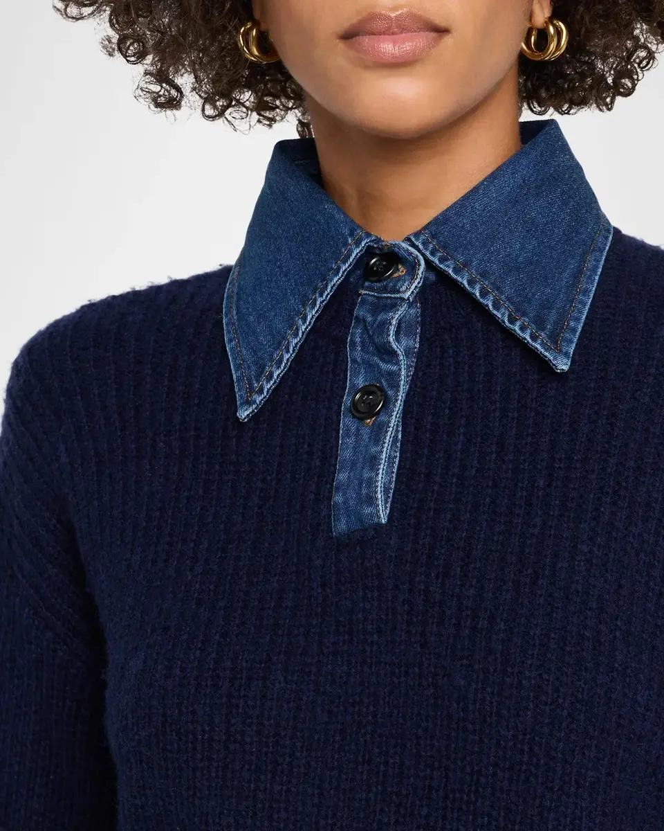 Le Jean Harvey Mixed-Media Sweater | Thumbnail 5 Le Jean Harvey Mixed-Media Sweater | Thumbnail 5