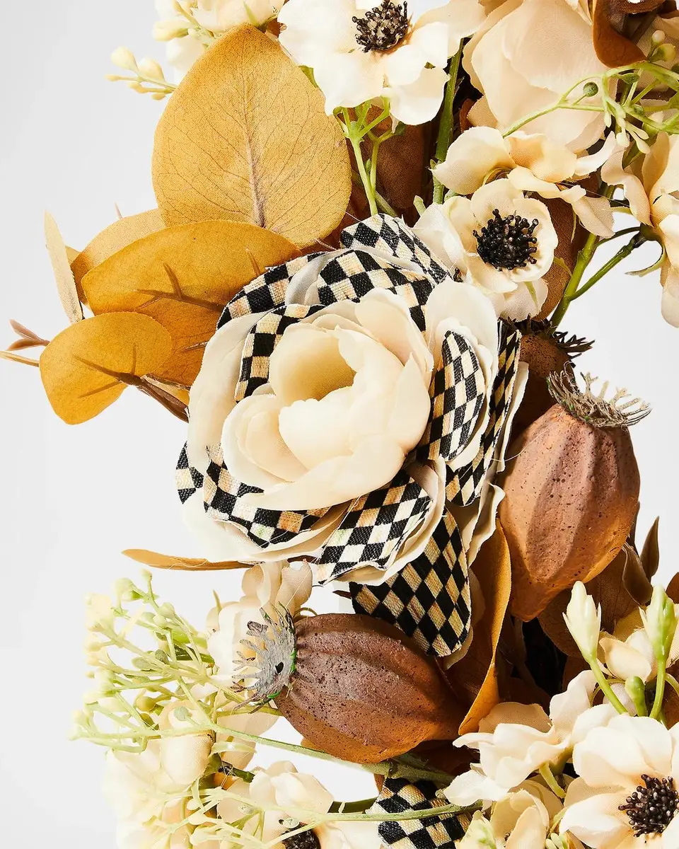 MacKenzie-Childs Café Floral Artificial 24" Wreath | Thumbnail 2