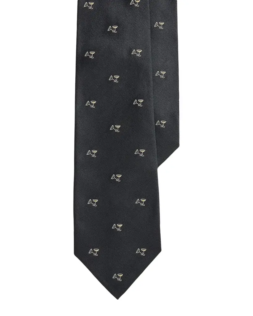 Ralph Lauren Men's Cocktail-Patterned Silk Repp Tie