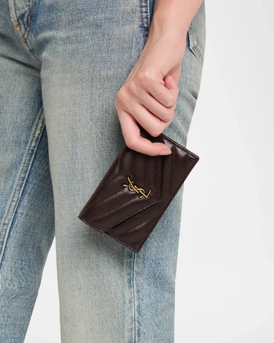 Saint Laurent Cassandre Quilted Envelope Wallet | Thumbnail 2 Saint Laurent Cassandre Quilted Envelope Wallet | Thumbnail 2