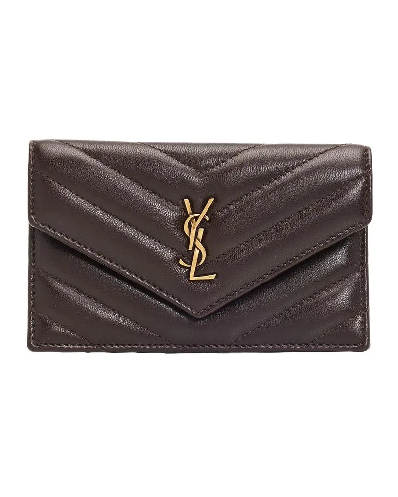 Saint Laurent Cassandre Quilted Envelope Wallet