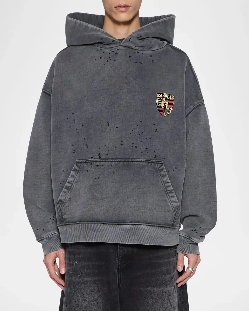 Ksubi Men's Logo-Embroidered Cotton Hoodie | Thumbnail 4 Ksubi Men's Logo-Embroidered Cotton Hoodie | Thumbnail 4