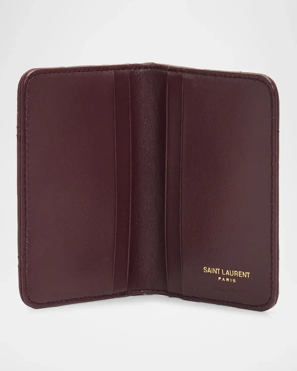 Saint Laurent Jamie Leather Bifold Card Case | Thumbnail 2