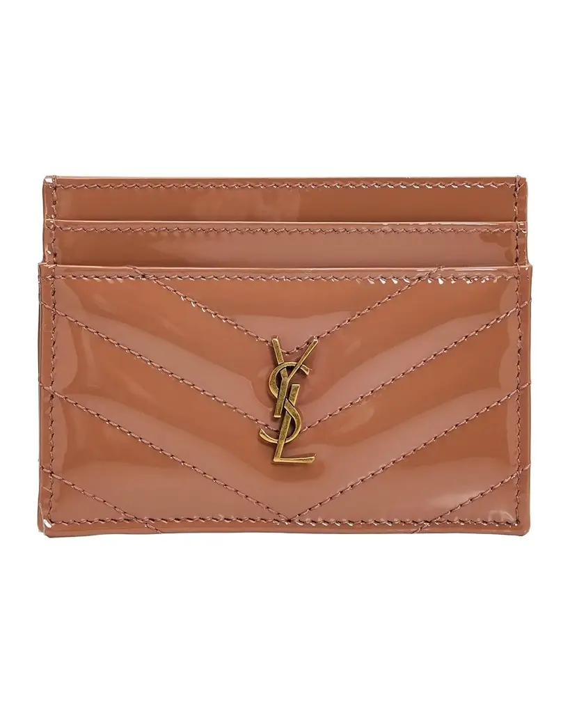 Cassandre Quilted Patent Leather Card Case Cassandre Quilted Patent Leather Card Case