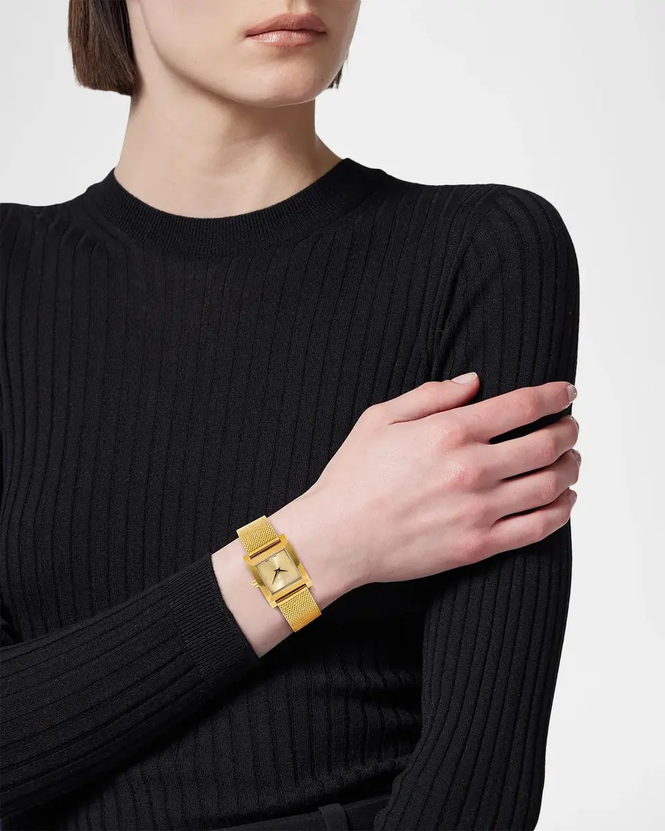 Versace Mosaic 22x22mm IP Yellow Gold Mesh Bracelet Watch | Thumbnail 2 Versace Mosaic 22x22mm IP Yellow Gold Mesh Bracelet Watch | Thumbnail 2