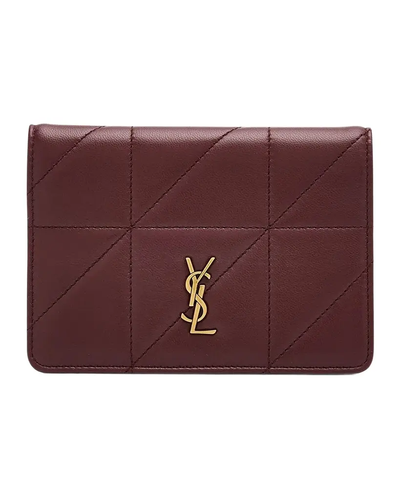 Saint Laurent Jamie Leather Passport Holder