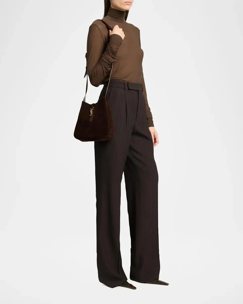 Saint Laurent Le 5 À 7 Logo Suede Crossbody Bag | Thumbnail 4 Saint Laurent Le 5 À 7 Logo Suede Crossbody Bag | Thumbnail 4