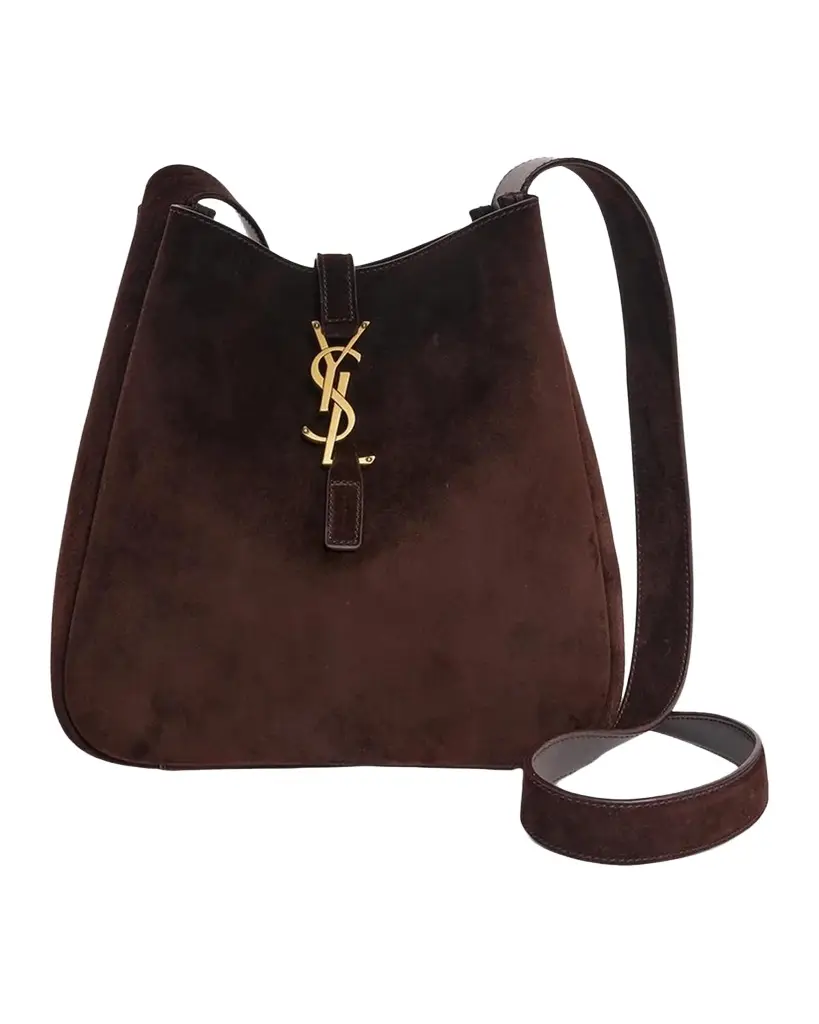 Le 5 À 7 Logo Suede Crossbody Bag Le 5 À 7 Logo Suede Crossbody Bag