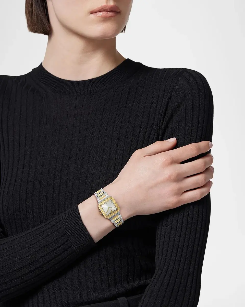 Versace Greca Edge 30x30mm Two-Tone Bracelet Watch | Thumbnail 2 Versace Greca Edge 30x30mm Two-Tone Bracelet Watch | Thumbnail 2