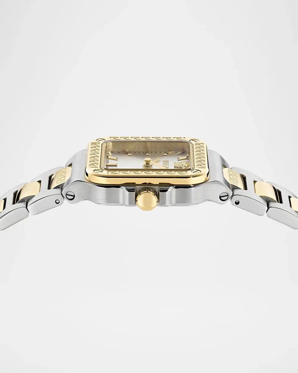 Versace Greca Edge 30x30mm Two-Tone Bracelet Watch | Thumbnail 3 Versace Greca Edge 30x30mm Two-Tone Bracelet Watch | Thumbnail 3