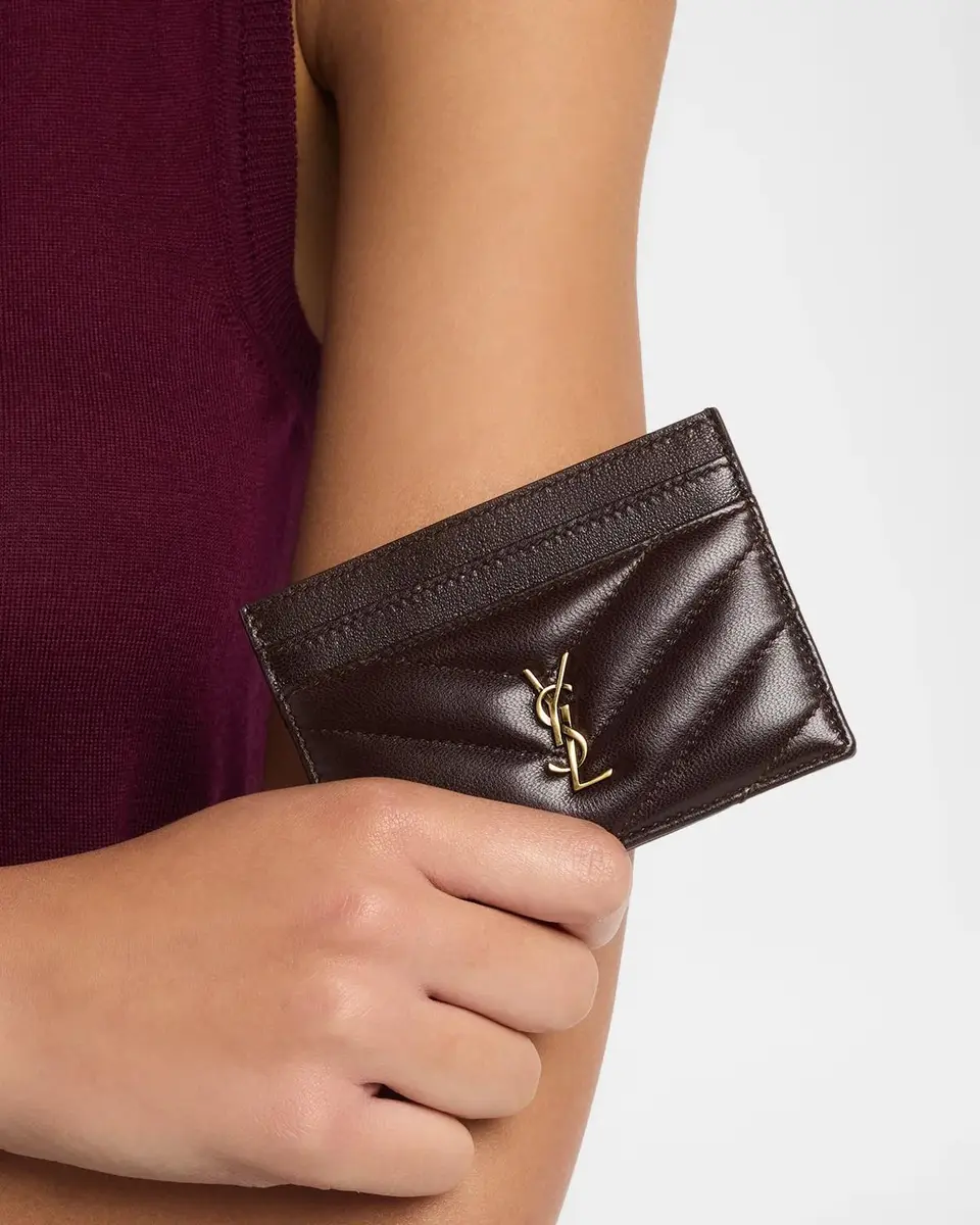 Saint Laurent Cassandre Logo Quilted Leather Card Case | Thumbnail 2 Saint Laurent Cassandre Logo Quilted Leather Card Case | Thumbnail 2