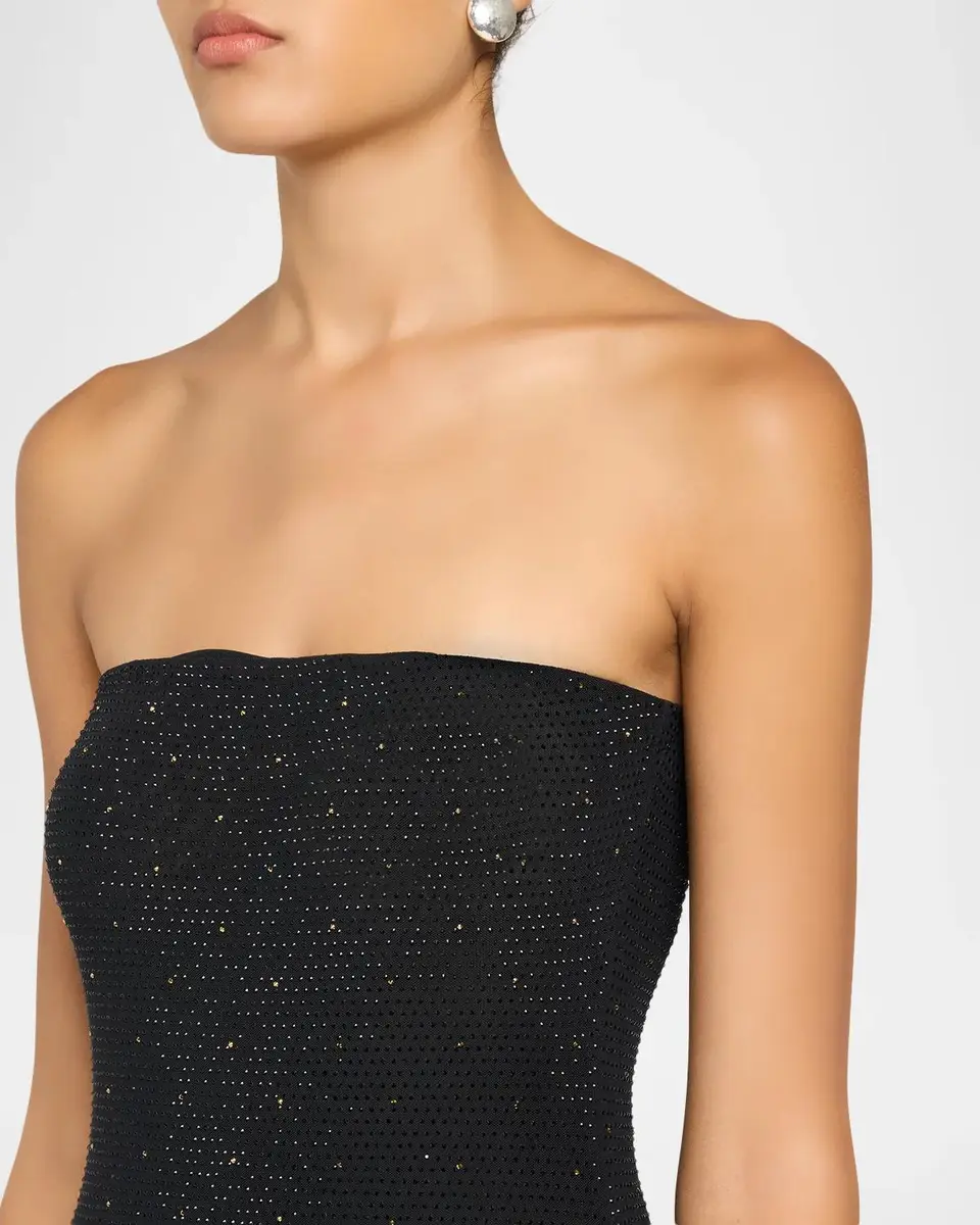 Alice + Olivia Delora Embellished Strapless Midi Dress | Thumbnail 5