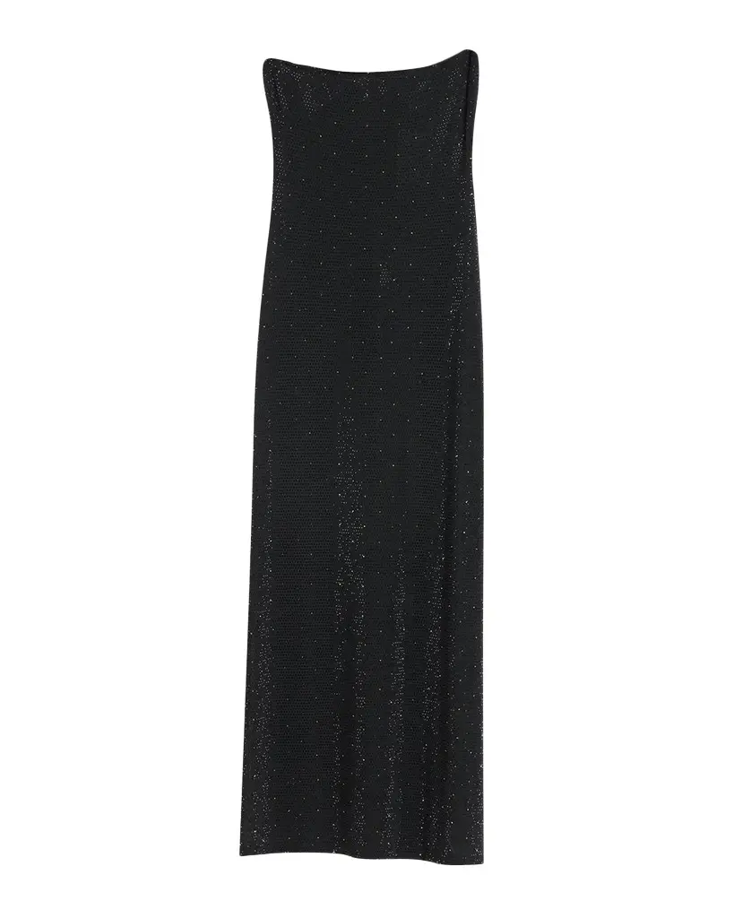 Alice + Olivia Delora Embellished Strapless Midi Dress