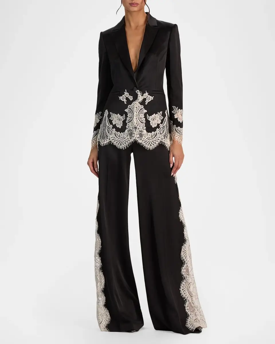 Alice + Olivia Breann Floral-Embroidered Blazer | Thumbnail 2