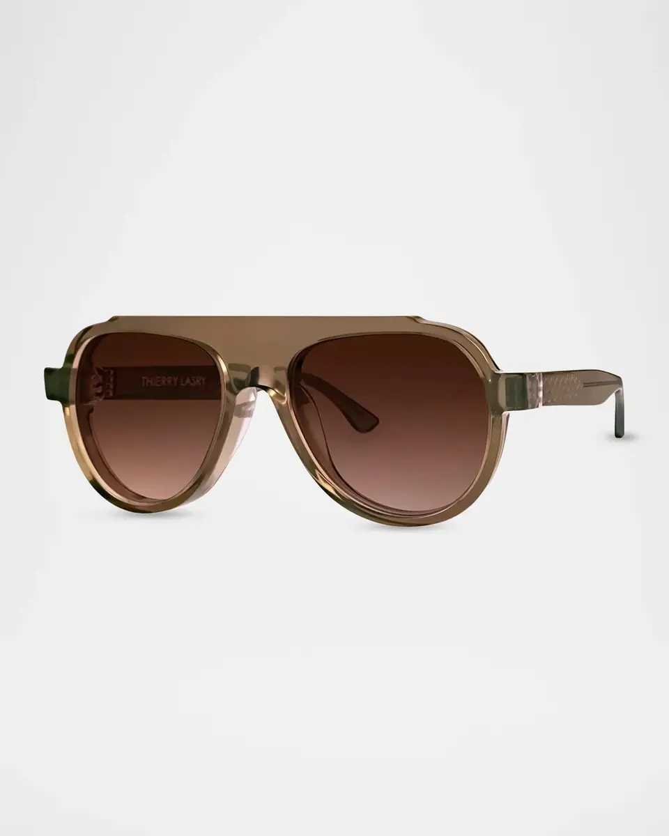 Thierry Lasry Men's Clandesty 1958 Acetate Aviator Sunglasses | Thumbnail 2 Thierry Lasry Men's Clandesty 1958 Acetate Aviator Sunglasses | Thumbnail 2